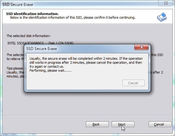 Effacer le SSD