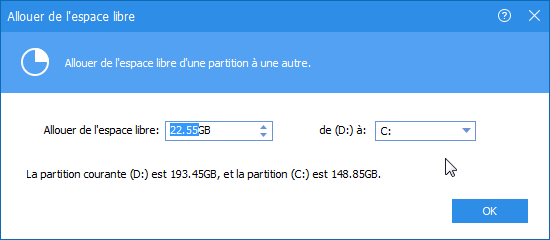 Transfert à partition C