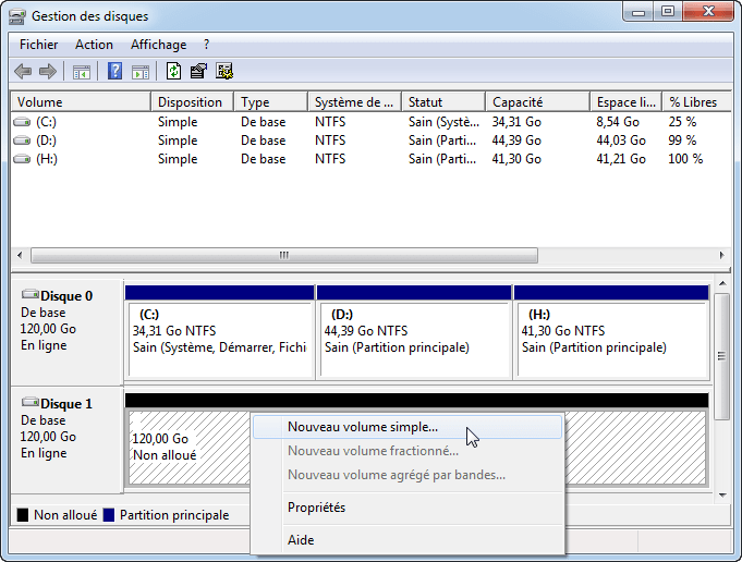 Nouveau volume simple