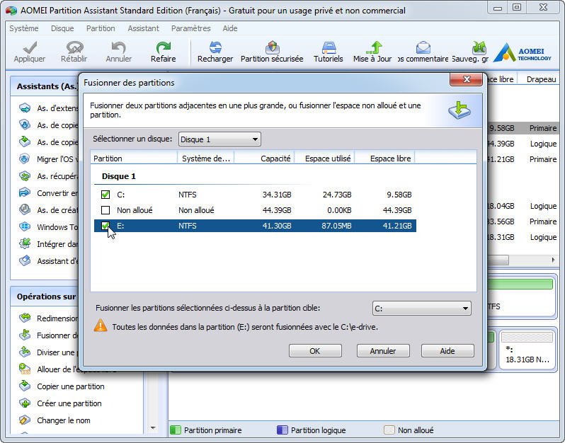 Cocher partitions