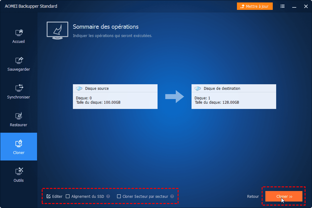 Copier disque vers SSD