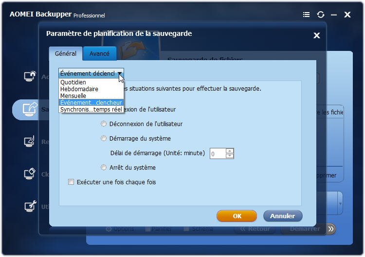Sauvegarde automatique
