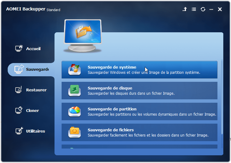 Logiciel de sauvegarde système gratuit